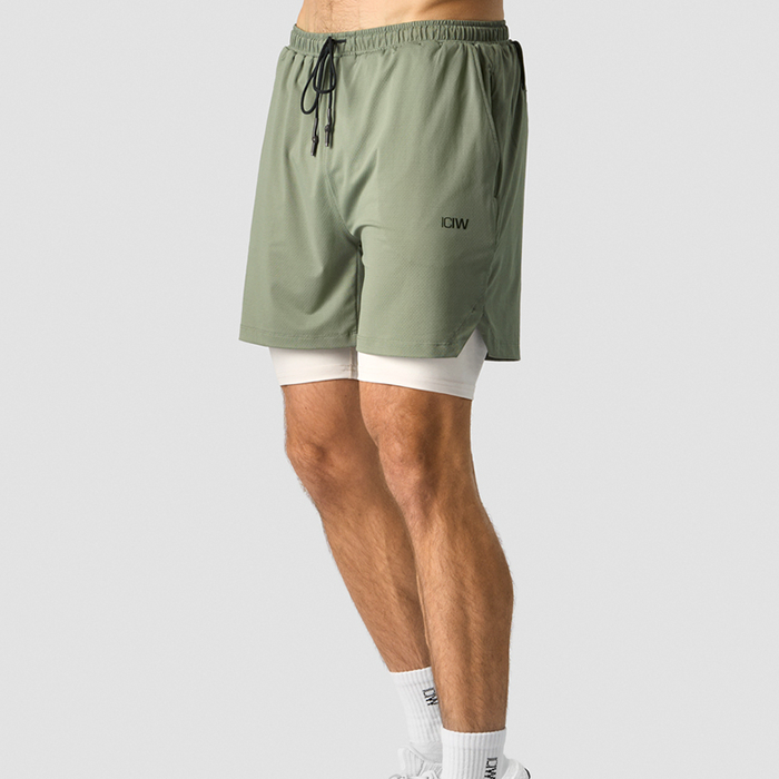 ICANIWILL Stride 2-in-1 Shorts Sea Green