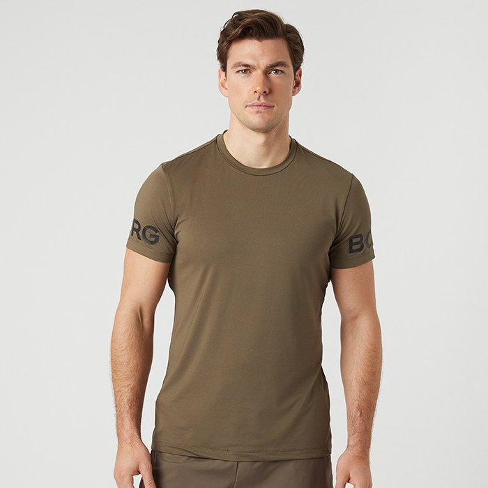 Borg T-shirt Brun