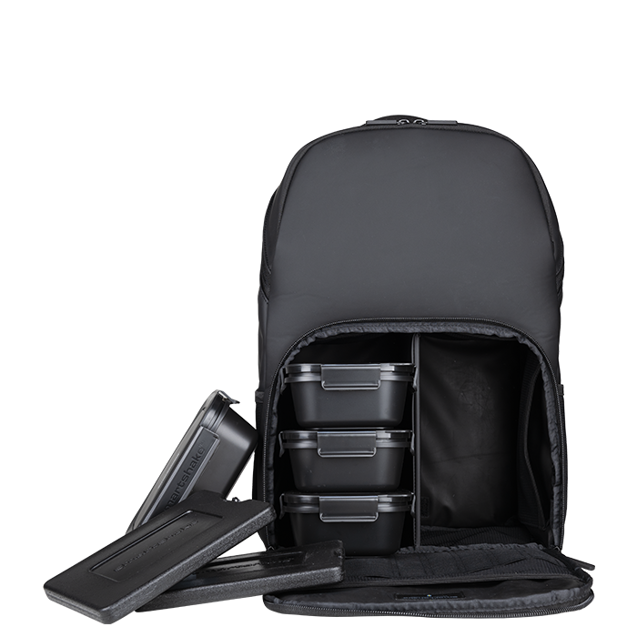 Meal Prep Backpack,22 L,Black