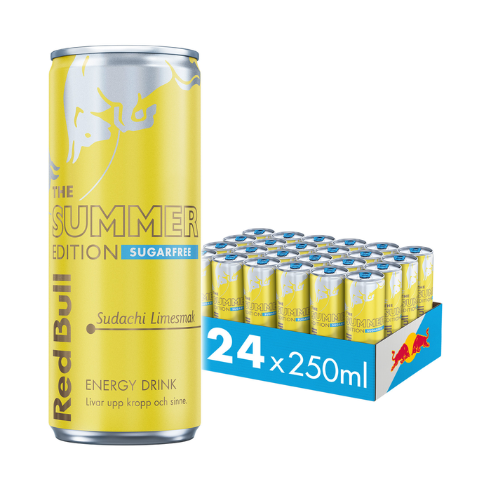 24 x Red Bull Energidryck 250 ml Sudachi Lime Summer Edition 2 kr pant