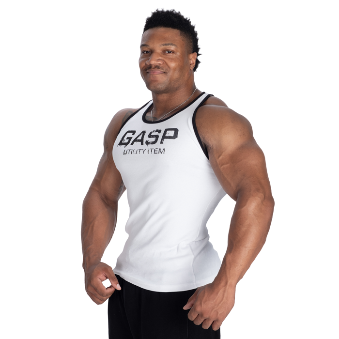 Ribbed T-Back Linne Vit