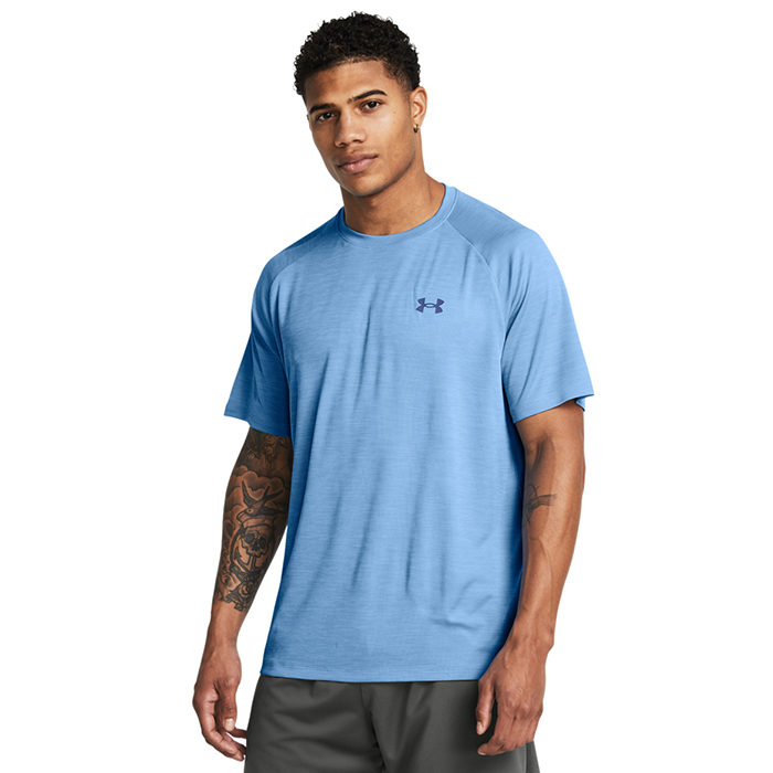 UA Tech Textured SS, Horizon Blue