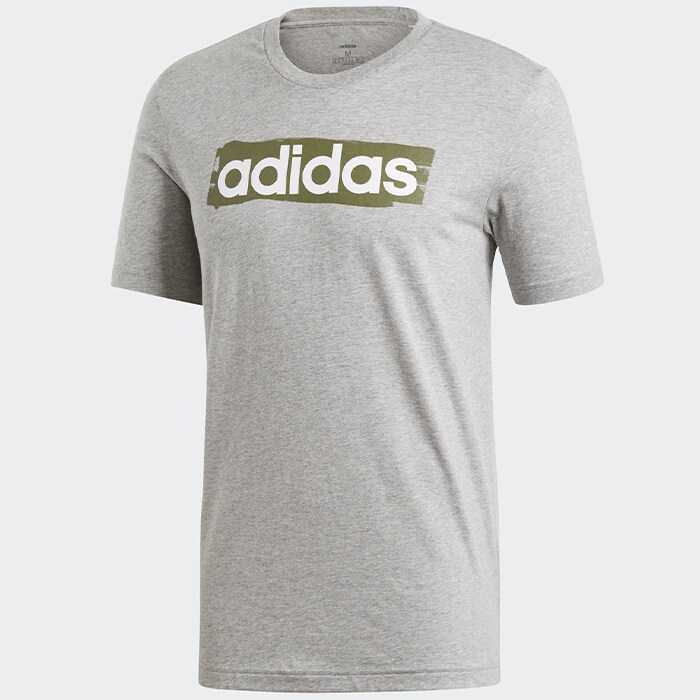 Bild av ADIDAS Linear Brush Tee, Grey