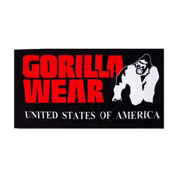 Gorilla Wear Classic Gym Towel Black/Red