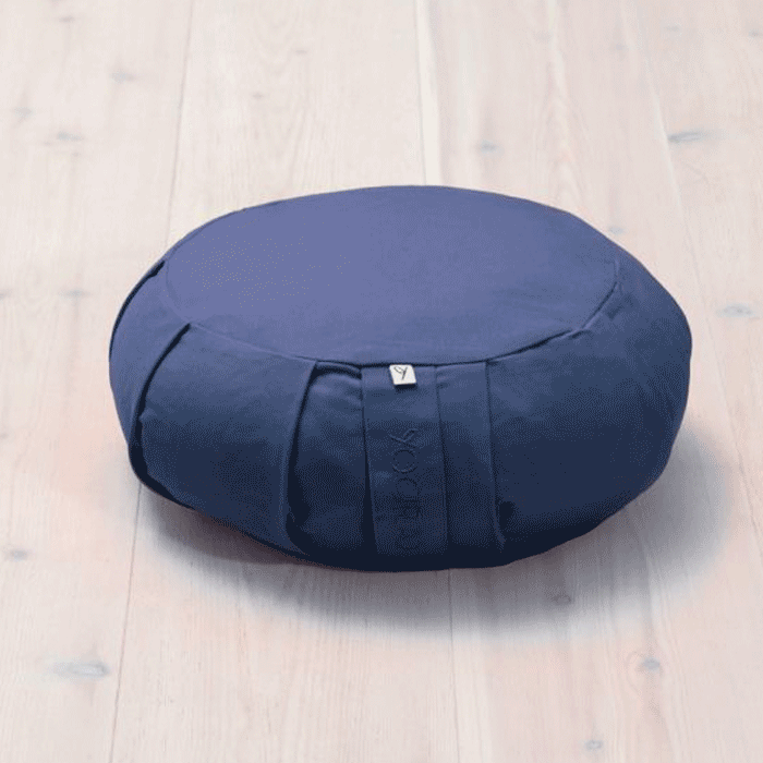 Meditation Cushion Round Blueberry Blue