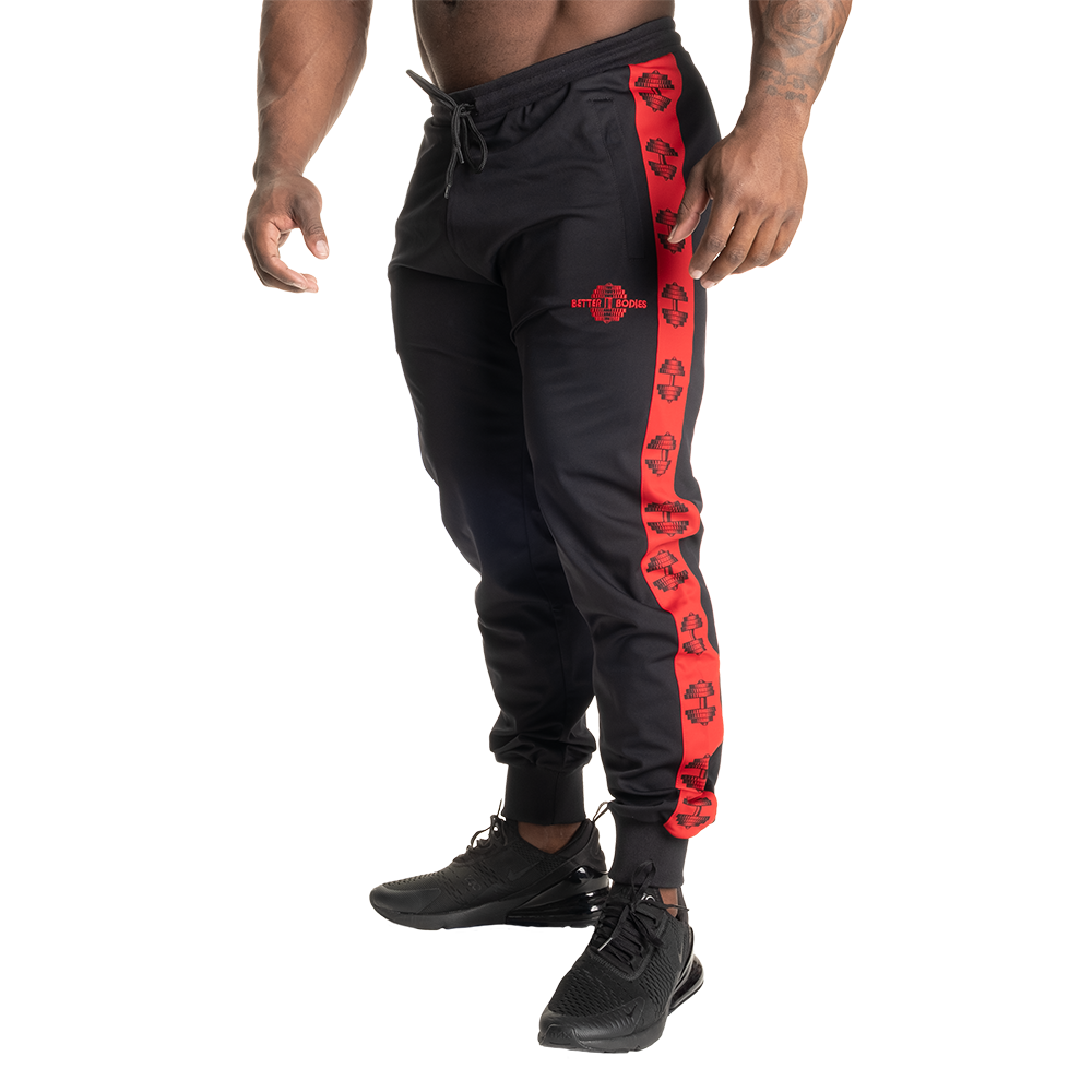 Bronx Track Pants, Black/Red