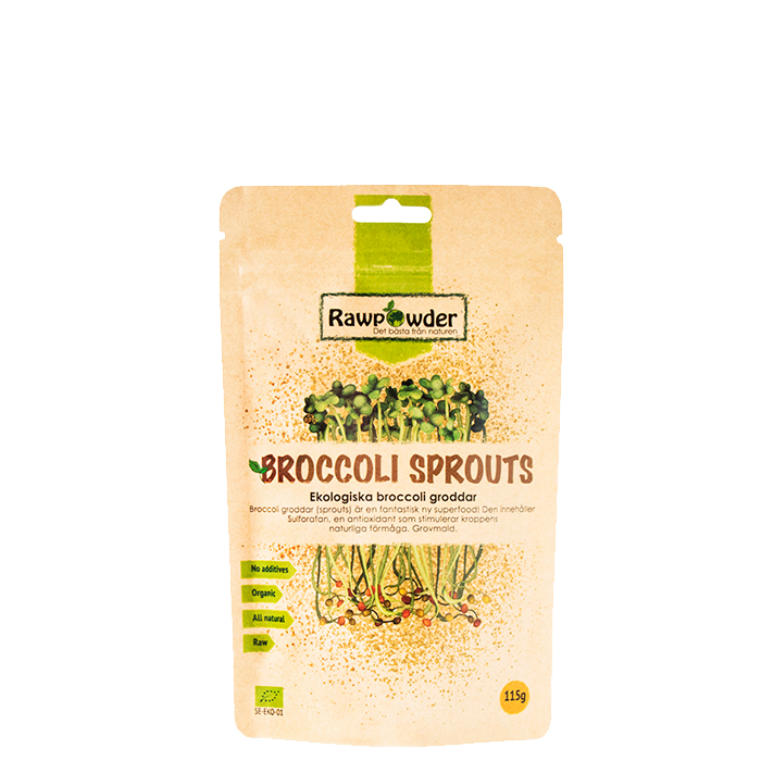 Rawpowder Ekologiska Broccoligroddar 115 g