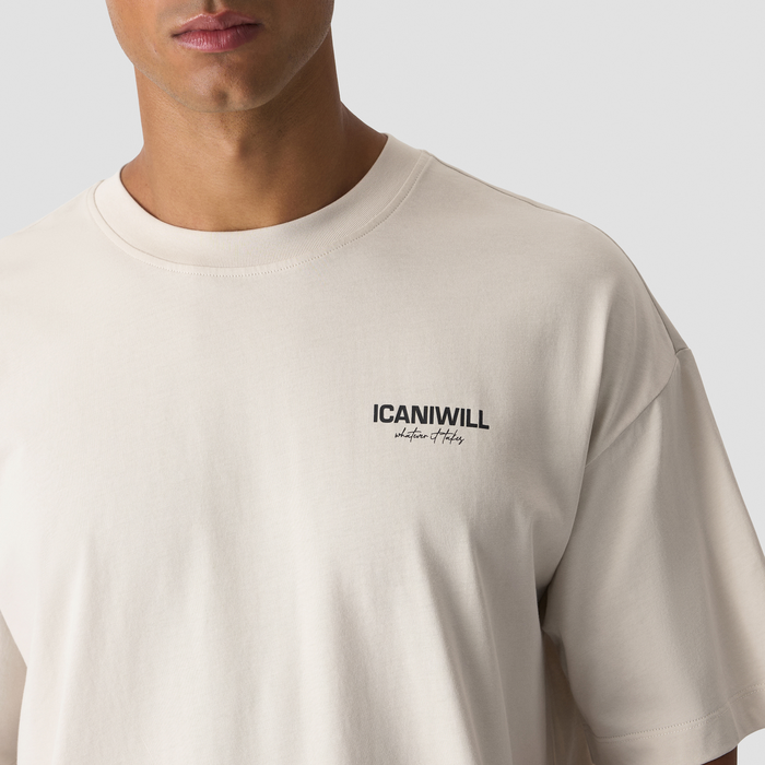 Everyday Oversized T-shirt Ljusbeige