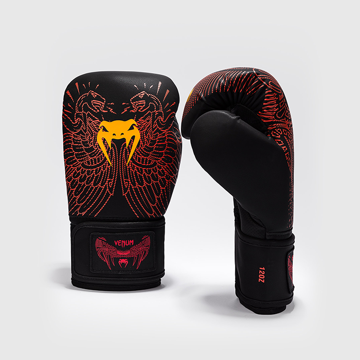 Venum Quetzal Fury Boxningshandskar Svart R&ouml;d Orange