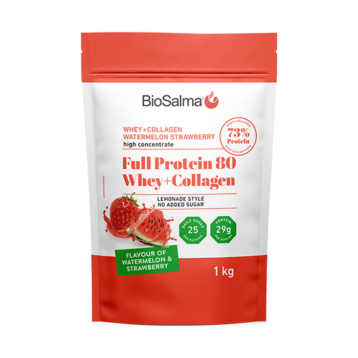 BioSalma Full Protein 80 Whey+Collagen Watermelon Strawberry 1 kg