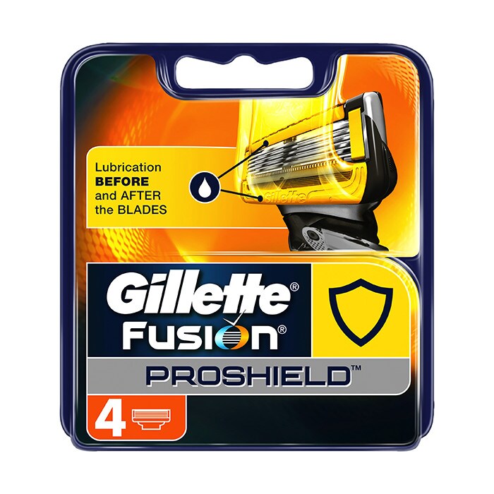 Gillette Blades Male Proshield Manual Yellow, 4 Pack