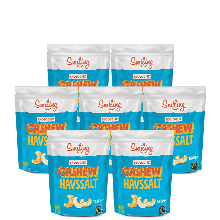 7 x Naturgodis Cashewnötter 160 g