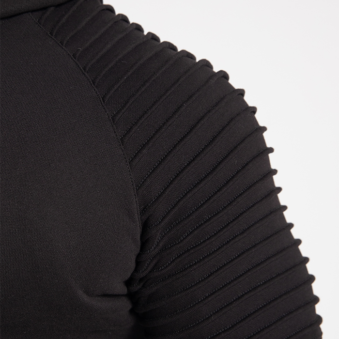 Georgia Zipped Hoodie, Black