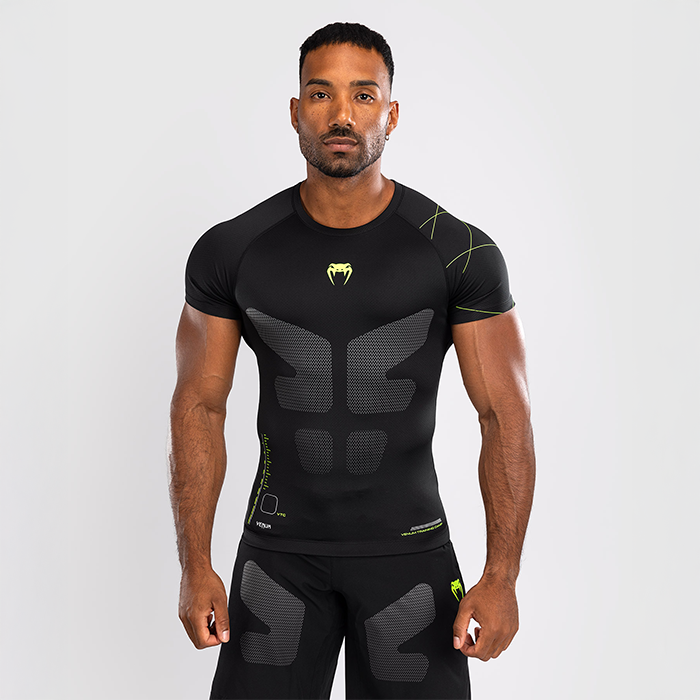 Training Camp 4.0 Rashguard Kort&auml;rmad Svart Gr&ouml;n