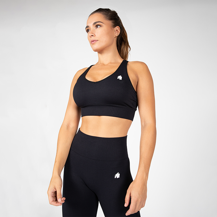 Gorilla Wear Hilton Seamless Sports Bra Black