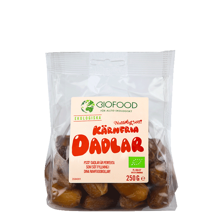 Biofood Dadlar Urkärnade 250 g