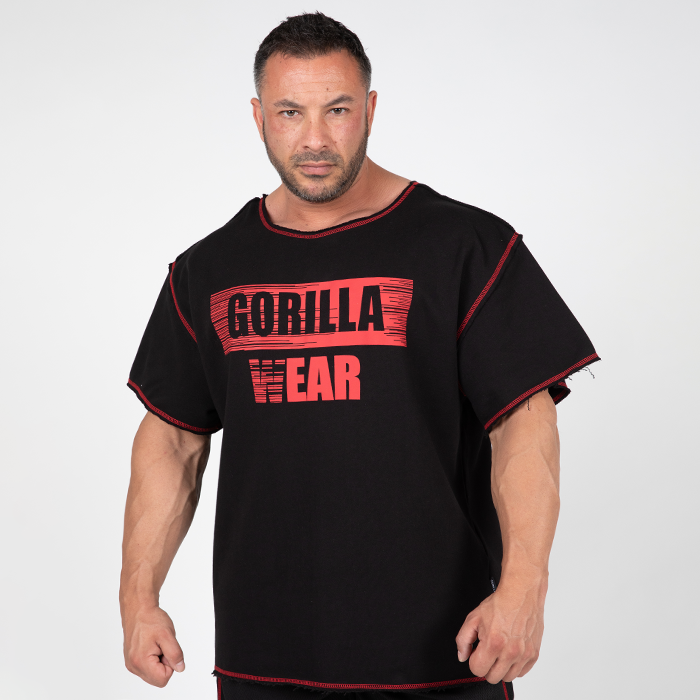 Wallace Workout Top,Black/Red