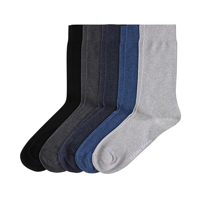 5-Pack Sock Noos Essential, Grey Melange, 41-45