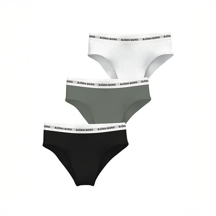 Logo High Waist Brief 3‑pack Multipack
