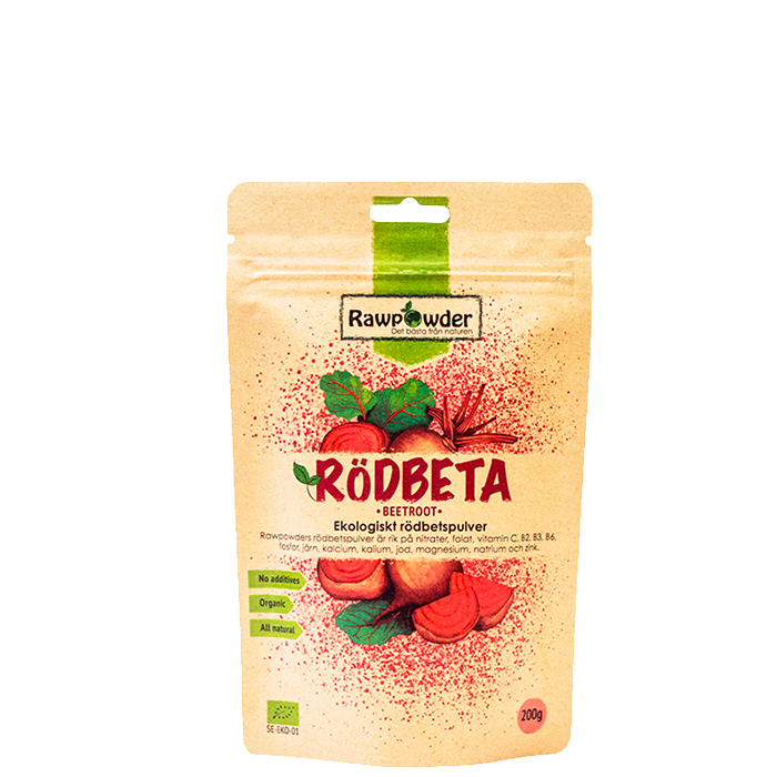 Läs mer om Rödbeta, Ekologiskt Rödbetspulver, 200 g