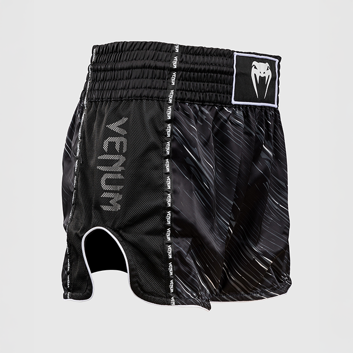 Rapid Muay Thai Shorts Svart Gr&aring; Vit