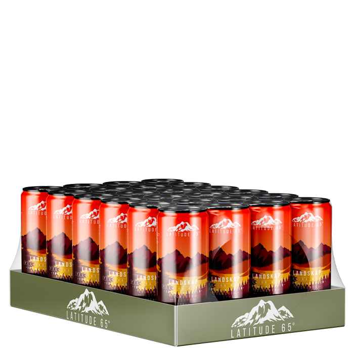 24 x Latitude 65 330 ml Landskap – Persika Mango