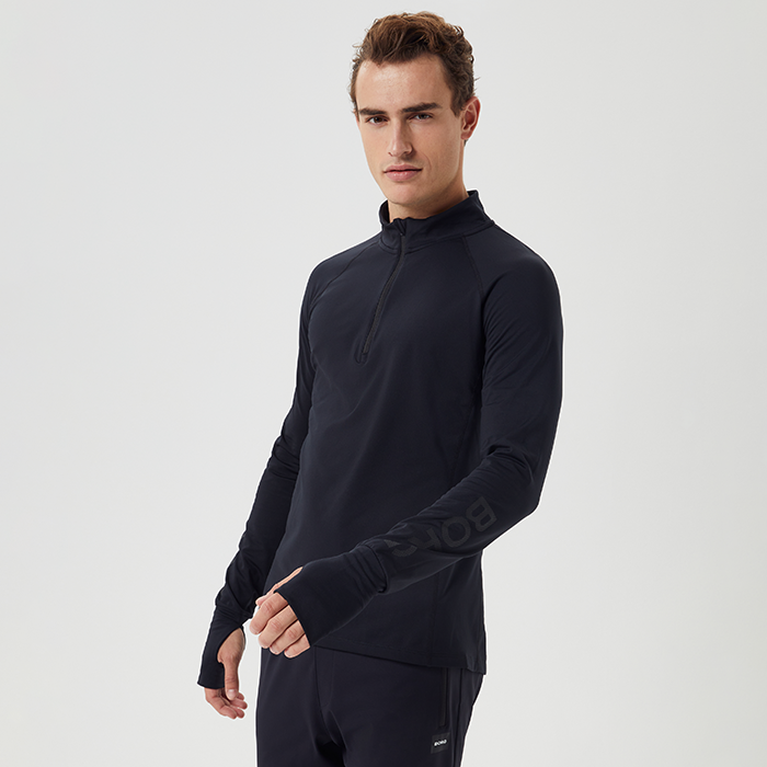 Borg Midlayer Half Zip, Black Beauty 4943