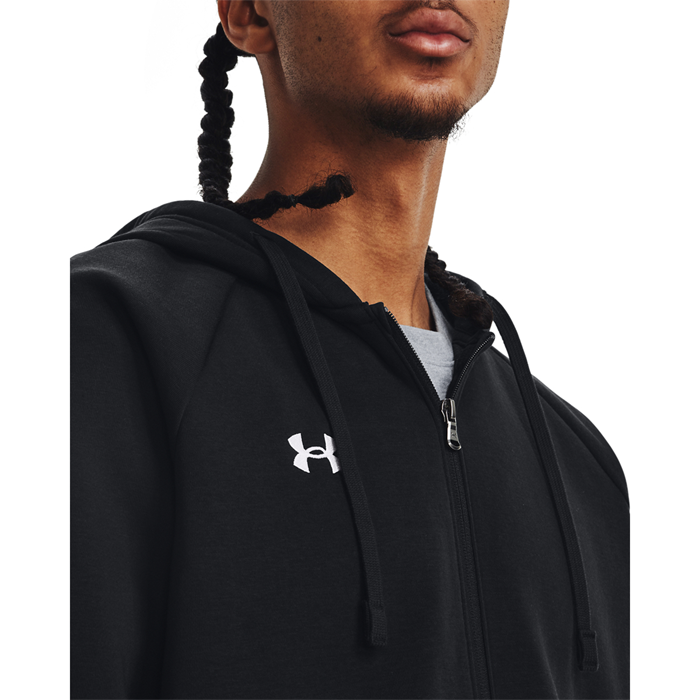 UA Rival Fleece FZ Hoodie Svart