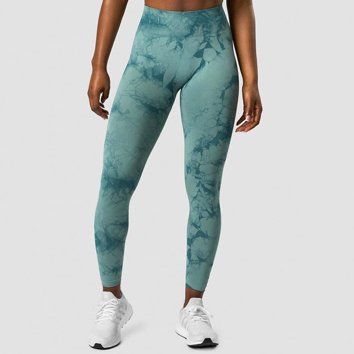 ICANIWILL Define Seamless Tie Dye Tights Teal