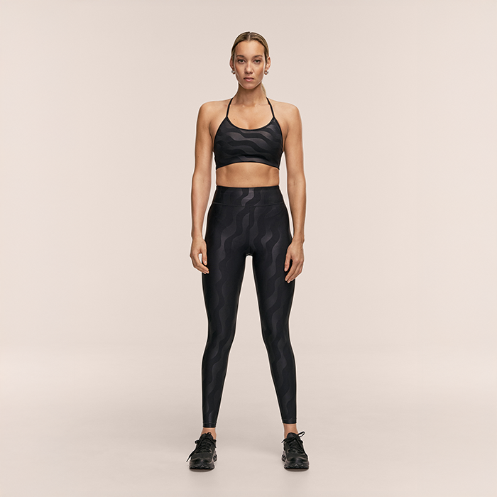 Heat High Waist Tights Svart M&ouml;nstrad