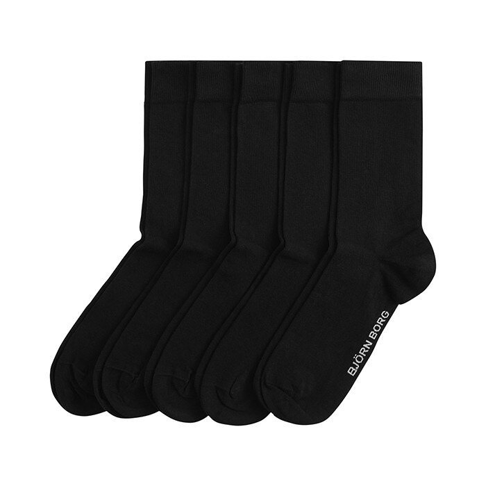 5-Pack Essential Ankle Sock, Black, 41-45