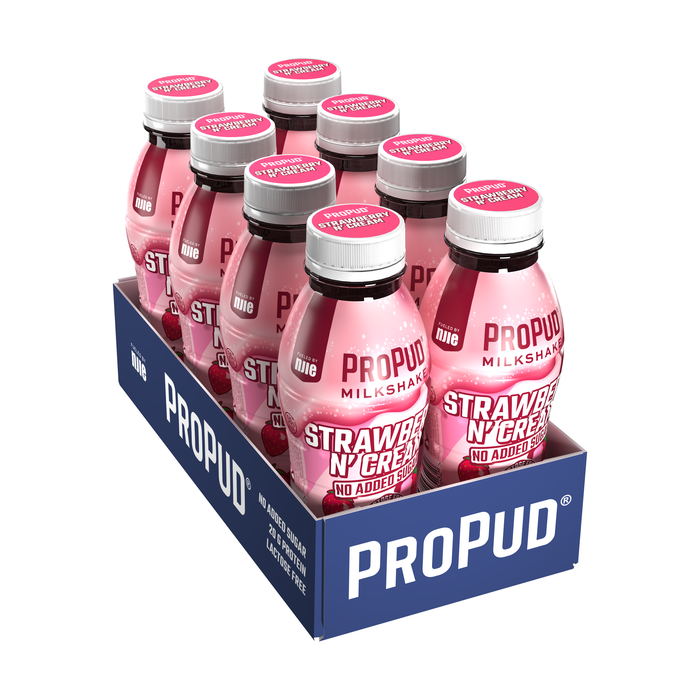ProPud 8 x ProPud Protein Milkshake, 330 ml, Strawberry