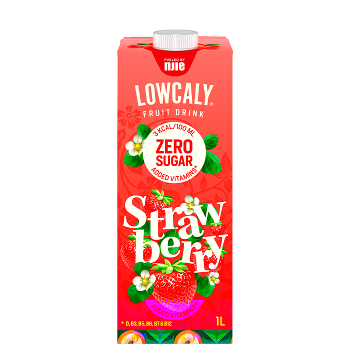 Lowcaly Fruit Drink 1000 ml Strawberry