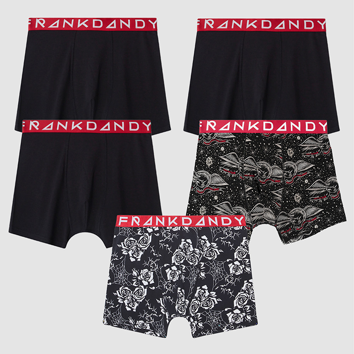 Boxershorts 5 pack Svart R&ouml;d