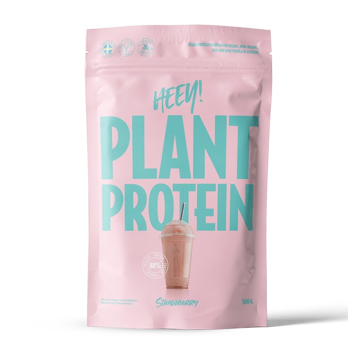 Heey! Veganskt Protein 500 g, Jordgubb