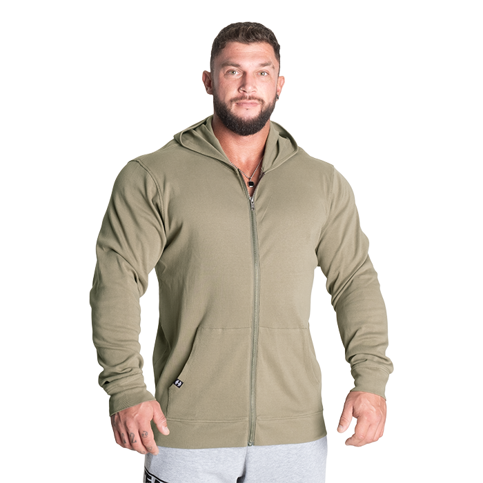 Light Zip Hoodie, Washed Green