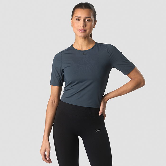Charge Cropped Mid Sleeve,Winter Teal