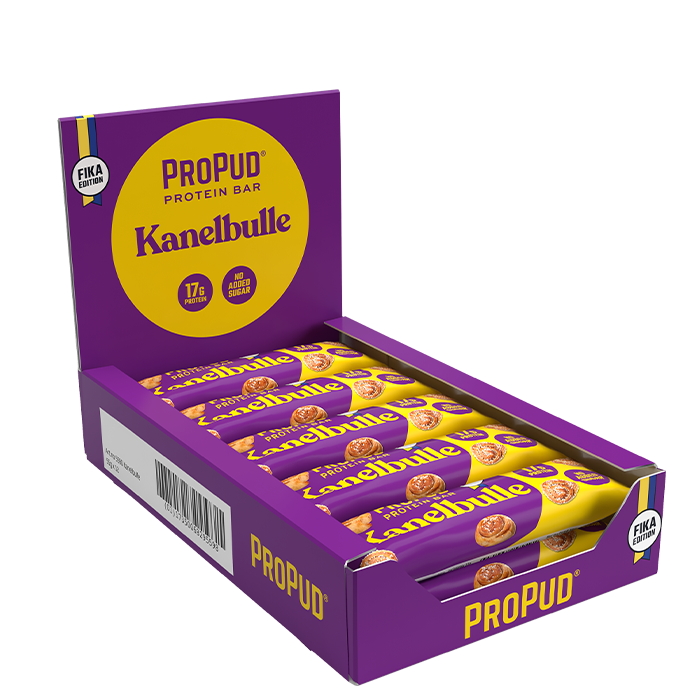 ProPud 12 x ProPud Protein Bar, 55 g, Kanelbulle