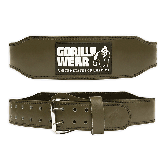 Läs mer om 4 Inch Padded Leather Belt, Army Green