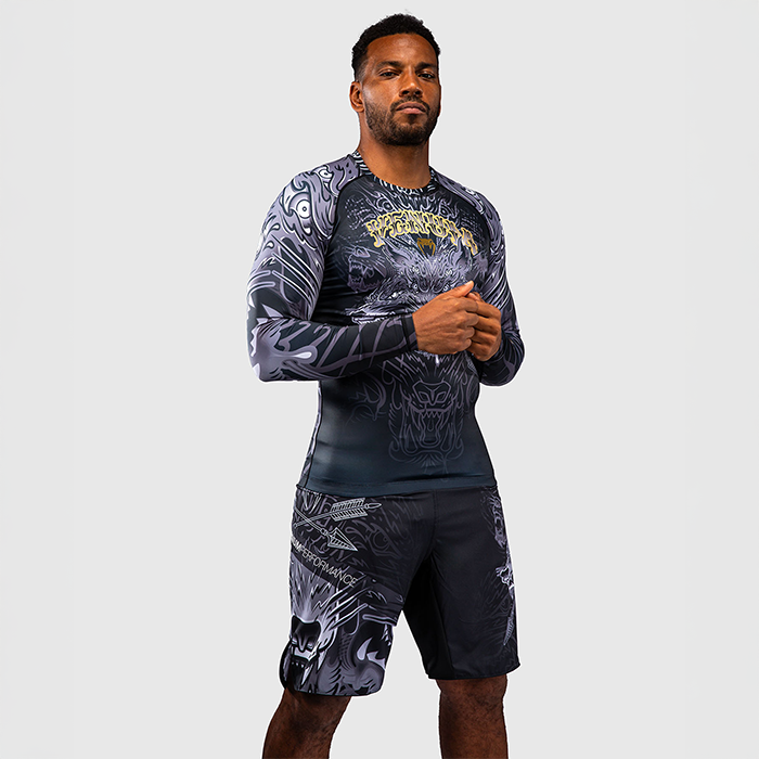 Venum Wolf Atak Rashguard L&aring;ng&auml;rmad Svart Gr&aring;