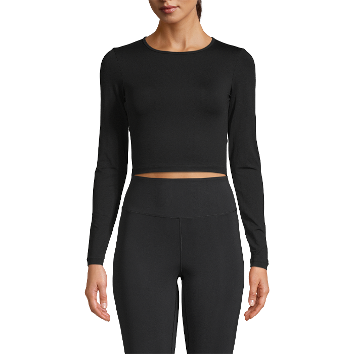 Crop Long Sleeve,Black
