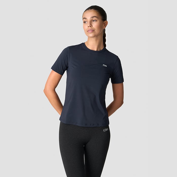 Training T-Shirt High Neck Wmn,Navy