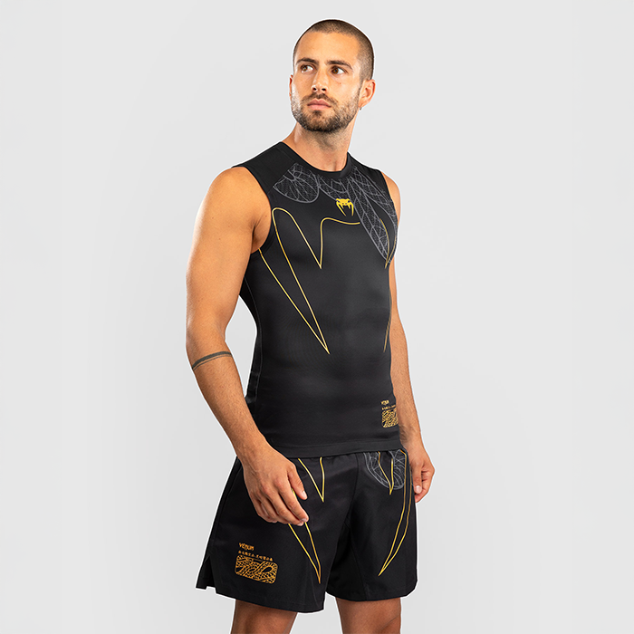 Serpenti Rashguard &Auml;rmell&ouml;s Svart Silver Guld