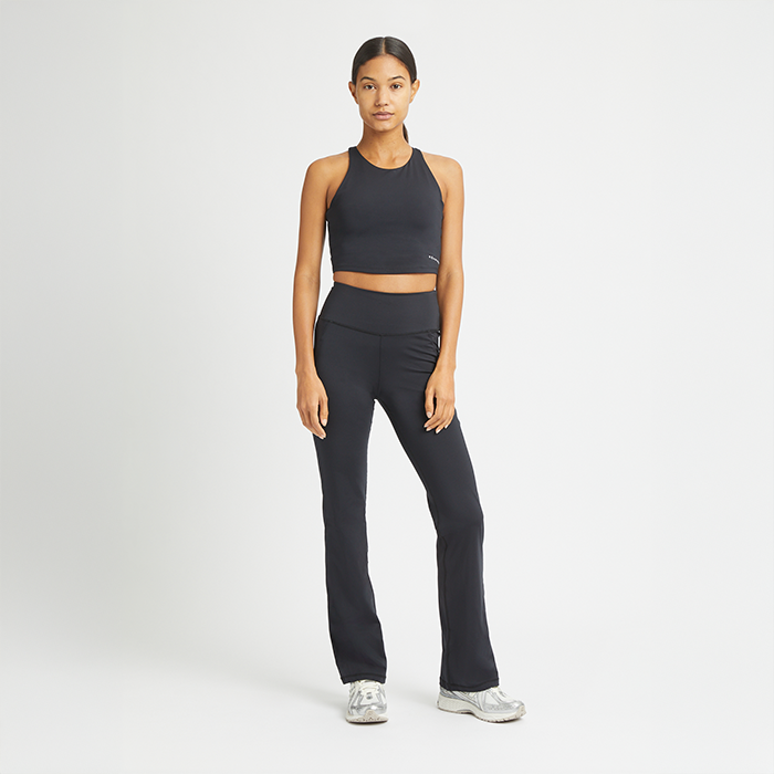 Flattering High Waist Pants Svarta