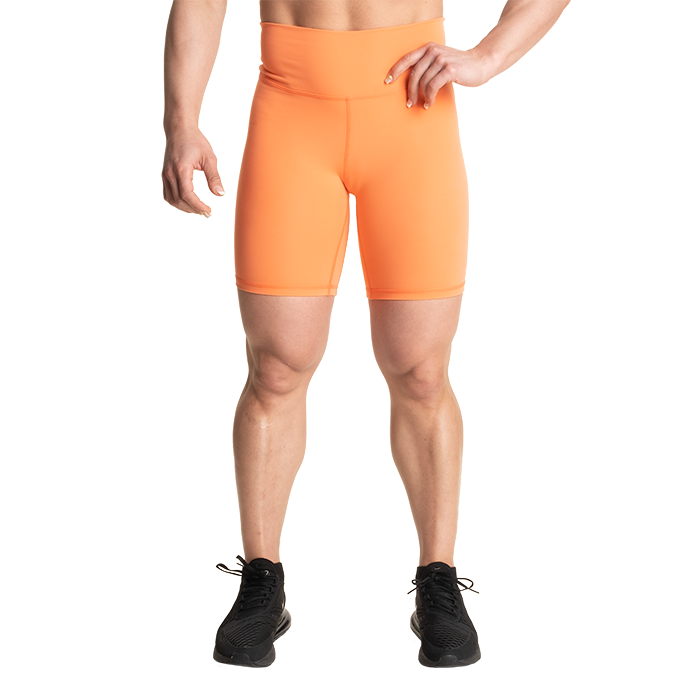 Core Biker Shorts, Coral Orange