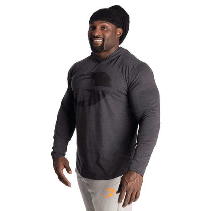 GASP Titan LS Hoodie, Dark Grey Melange
