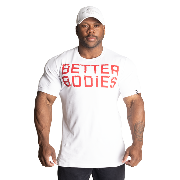 Läs mer om Basic Tapered Tee, White/Red