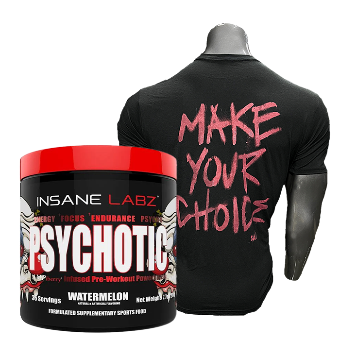 Psychotic Pre-Workout,35 servings Insane Labz SAW T-Shirt
