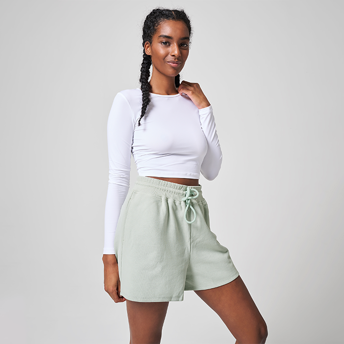 Natural Dye Terry Sweat Short, Light Pistachio