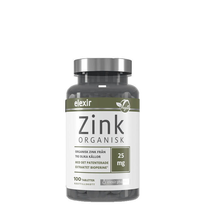 Organisk Zink 25 mg 100 tabletter